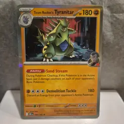 TEAM ROCKET'S TYRANITAR 096/182 R DESTINED RIVALS POKEMON HOLO LP - Image 1