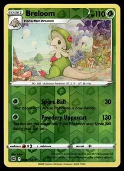 BRELOOM - 004/172 Rare Brilliant Stars Pokemon Reverse Holo NM - Image 1