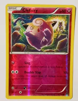 POKEMON CLEFAIRY REVERSE HOLO 81/122 LIGHT PLAY 2016 - Image 1