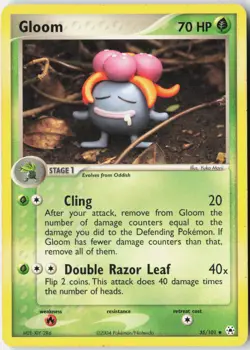 Gloom 35/101 Uncommon Hidden Legends Pokemon Heavily Played - Image 1