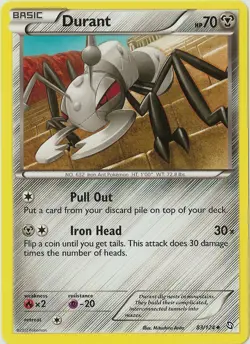 Pokemon - Durant - 83/124 - Uncommon - Reverse Holo - BW - Dragons Exalted - NM - Image 1