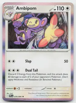Ambipom 079/094 Rare Phantasmal Flames Pokemon Holo Near Mint - Image 1