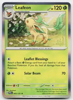 Leafeon 005/131 Holo Rare Prismatic Evolutions Pokemon Holo Near Mint - Image 1