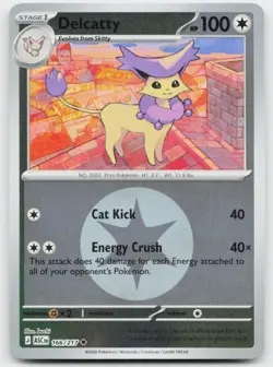 Delcatty (Energy Symbol) 166/217 Holo Ascended Heroes Pokemon Reverse Holo NM - Image 1