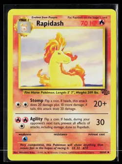 Rapidash 44/64 Uncommon Jungle WOTC Vintage Pokemon LP - Image 1
