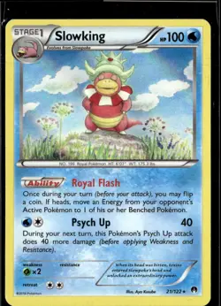 Pokemon Slowking 21/122 BREAKpoint Holo Rare LP - Image 1