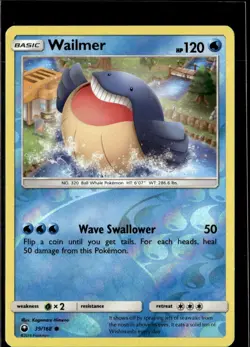 Pokemon Wailmer 39/168 Celestial Storm Reverse Holo Common - Image 1