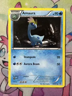 Amaura 25/111 XY Furious Fists Uncommon Pokemon DMG - Image 1
