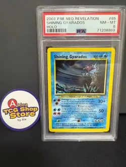 Pokemon PSA 8 Shining Gyarados #65 Unlimited Neo Revelation 2002 English - Image 2