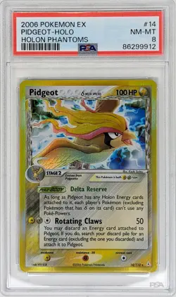 PSA 8 Delta Species Pidgeot 14/110 Holo Rare [Pokemon EX Holon Phantoms] - Image 1