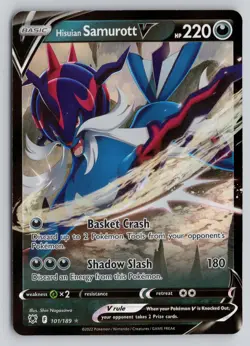 HISUIAN SAMUROTT V 101/189 HOLO V RARE ASTRAL RADIANCE POKEMON NM - Image 1