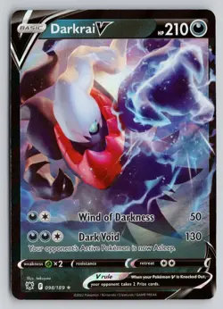 DARKRAI V 098/189 HOLO V RARE ASTRAL RADIANCE POKEMON NM - Image 1