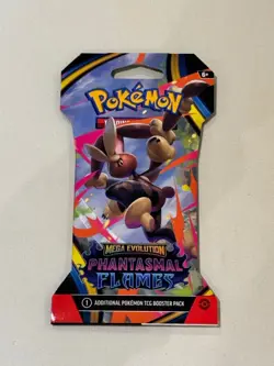NEW - Sealed - Pokemon TCG - Mega Evolution Phantasmal Flames - Booster Pack - Image 3