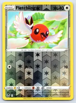 Fletchling 150/195 Silver Tempest Reverse Holo Pokemon NM - Image 1