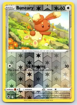 Buneary 144/195 Silver Tempest Reverse Holo Pokemon NM - Image 1