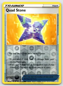 Quad Stone 163/195 Silver Tempest Reverse Holo Pokemon NM - Image 1