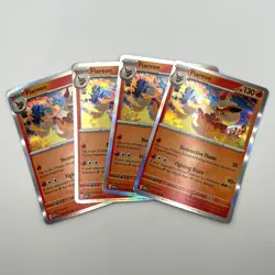 Flareon Holo 136/165 x4 4x Pokemon Card 2023 Scarlet & Violet 151 Playset - Image 1