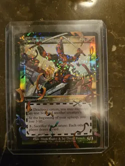 MTG Secret Lair Deadpool Trading Card Party Pool Foil - Image 1