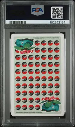 1998 POKEMON STADIUM GREEN POKER CARD BULBSAUR PSA 9 MINT JACK OF SPADES - Image 2