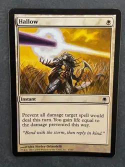 MTG FOIL DARKSTEEL HALLOW NM MAGIC THE GATHERING COMMON WHITE INSTANT CARD - Image 2