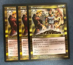 MTG 3X MIRAGE REPARATIONS NM MAGIC THE GATHERING RARE ENCHANTMENT CARD ENGLISH - Image 5