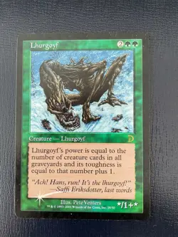 MTG FOIL DECKMASTERS LHURGOYF NM MAGIC THE GATHERING CREATURE RARE GREEN CARD - Image 3