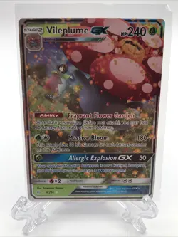 Pokemon Vileplume GX Cosmic Eclipse Holo 4/236 Trading Card NM - Image 1