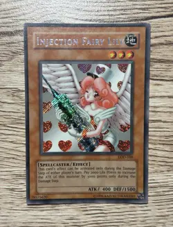Yu-Gi-Oh! Konami Injection Fairy Lily LOD-100 Legacy of Darkness Secret Holo 1st - Image 1