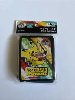 Pokemon TCG 2023 World Championships Yokohama Pikachu Ramen Card Sleeves - Image 1
