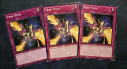 x3 Trap Stun Common Unl/1st Ed SDCR-EN032 SDPL-EN035 LP/MP Yugioh - Image 1