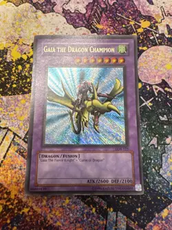 Gaia The Dragon Champion Yugioh Double Misprint Reverse Secret Ultra Rare - Image 1