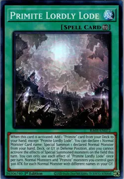 Primite Lordly Lode RA05-EN072 Super Rare Yu-Gi-Oh 1st Edition NM/M - Image 1
