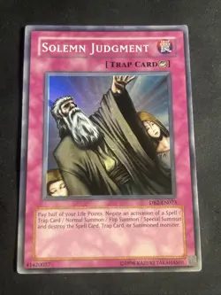 Yugioh Solemn Judgment DB2-EN073 Super Rare MP - Image 1