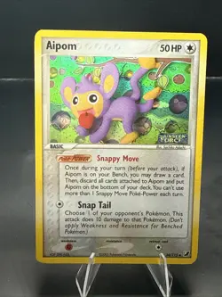 Pokemon EX Unseen Forces Aipom Stamped Reverse Holo 34/115 - Image 1
