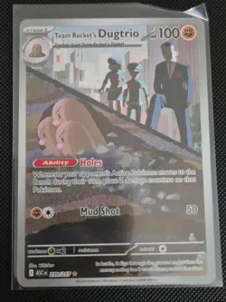 Team Rockets Dugtrio 239/217 Ascended Heroes Illustration Rare Pokemon TCG - Image 1