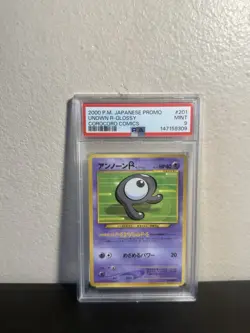 Pokemon 2000 Japanese Promo Unown R Glossy CoroCoro Comics #201 PSA 9 - Image 1