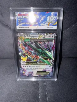 Pokemon M Rayquaza EX Celebrations Card 76/108 Ace 10 Perfect Subgrades - Image 1