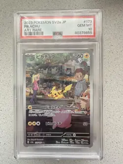 PSA 10 Pikachu Art Rare AR 173/165 Pokemon Card 151 Japanese SV2a Pokemon Card - Image 1