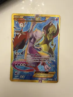 Mewtwo EX 163 Secret Full Art 163/162 Breakthrough Holo HP Pokemon Card - Image 1