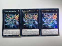 3 x Exosister Mikailis RA05-EN050 Secret Rare 1st Edition YuGiOh Playset NM - Image 1