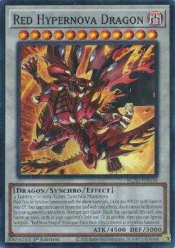 Yugioh! Red Hypernova Dragon - BLZD-EN038 - Super Rare - 1st Edition Near Mint, - Image 1