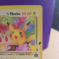 ______'s Birthday Pikachu 24 Celebrations: Classic Collection Pokemon 25th NM - Image 3