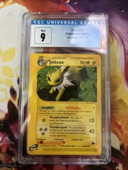 Jolteon Rare Non Holo Skyridge 13/144 E-Series Mint 2003 WOTC CGC 9 Mint - Image 1