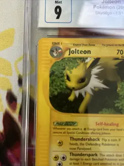 Jolteon Rare Non Holo Skyridge 13/144 E-Series Mint 2003 WOTC CGC 9 Mint - Image 2