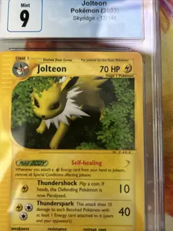 Jolteon Rare Non Holo Skyridge 13/144 E-Series Mint 2003 WOTC CGC 9 Mint - Image 3