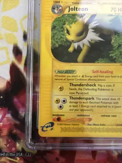 Jolteon Rare Non Holo Skyridge 13/144 E-Series Mint 2003 WOTC CGC 9 Mint - Image 5