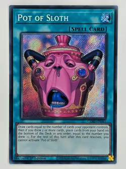 YuGiOh CORI-EN061 Pot of Sloth Secret Rare - Image 1