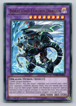 Borreload Furious Dragon SDRR-EN042 - Ultra Rare 1st Edition Yugioh - Image 1