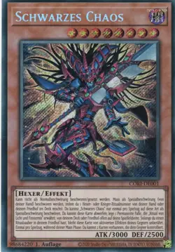 yugioh 1x Schwarzes Chaos CORI-DE001 SECRET RARE 1AUFLAGE DEUTSCH - Image 1