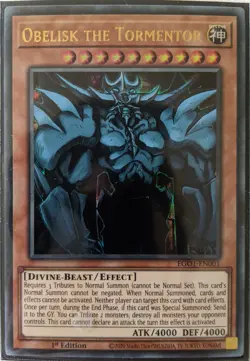 YuGiOh Obelisk the Tormentor Ultra Rare 1st Edition EGO1-EN001 NM - Image 1